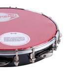 Pandero 10" PRO con parche holográfico ROJO